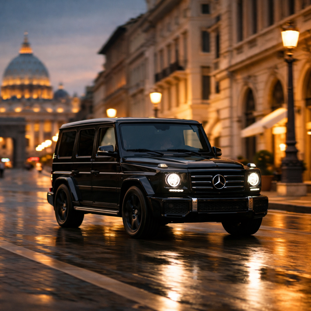 Security Rome armored luxury SUV for secure transportation in Rome